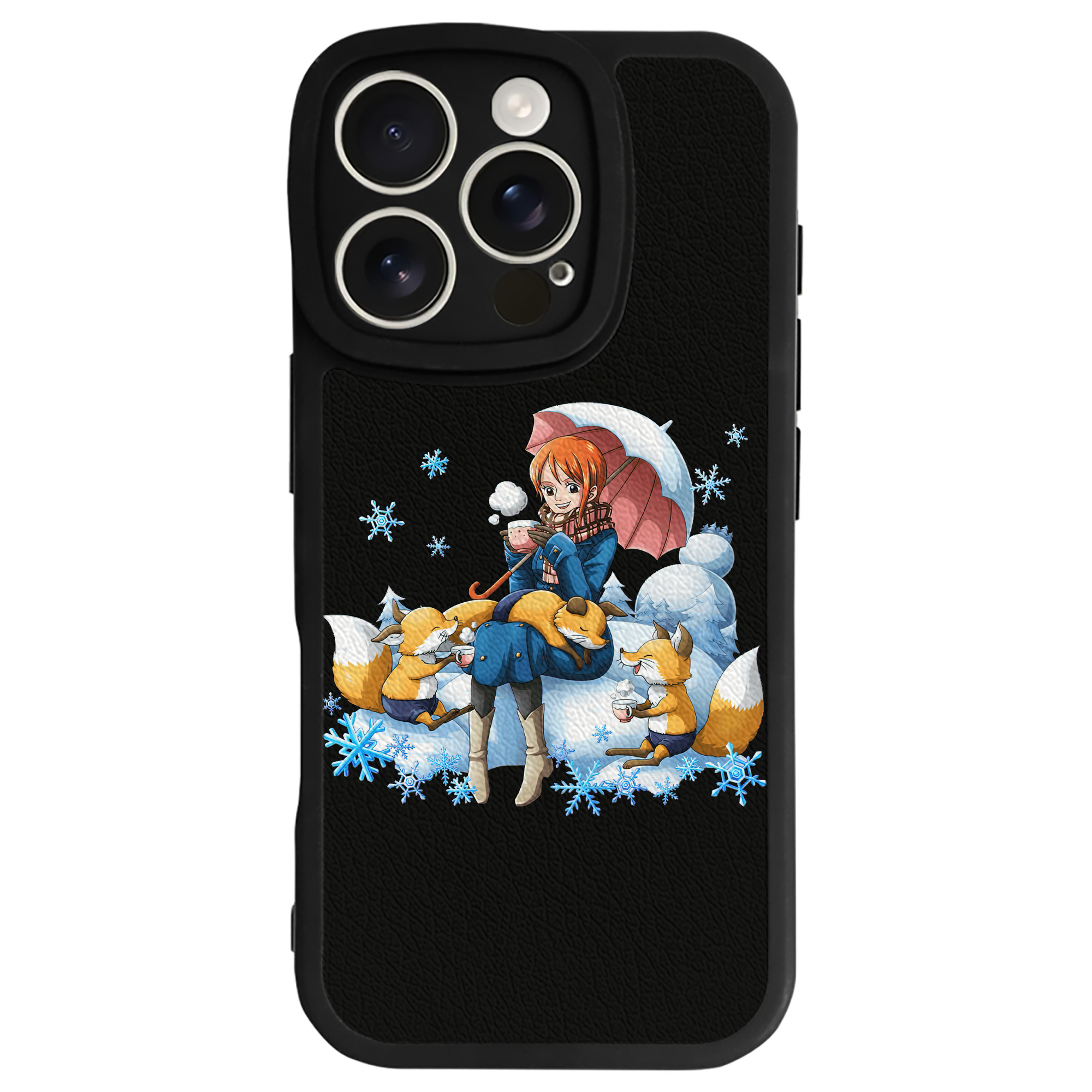 （画像用） ワンピース ナミ ONE PIECE Nami 【iPhone 16シリーズ対応】シリコンスマホケース（レザー調） 材質：シリコン